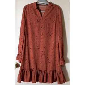 NWOT Rust Speckled Dress